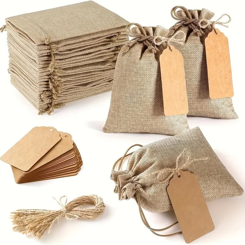 Linen Bag Bulk - 21/51pcs Linen Bundle Pocket,Reusable Wedding Party