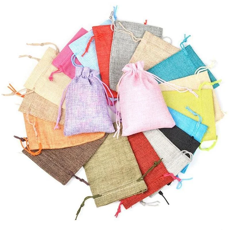 50pc/lot 7x9 9x12 10x14 13x18  - Linen Bag Bulk 评论和价格